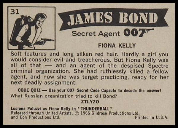 1966 Philadelphia James Bond Thunderball